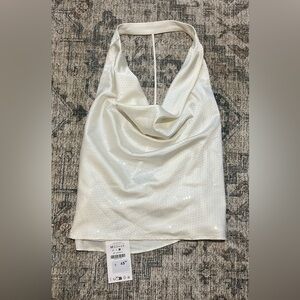 Zara Sequin Halter Top